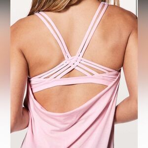 Lululemon Knot Your Typical Tank Medium Support A/B Cup Heathered Pink Pearl 6